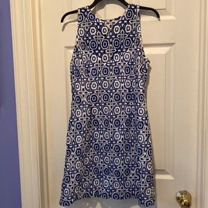 Beautiful royal blue and white sleeveless dress- BB Dakota- size 8